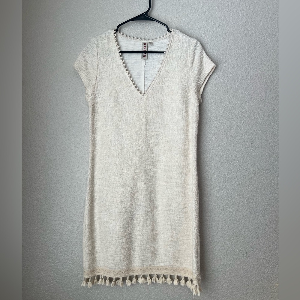 Dolan Anthropologie Cream Shift Dress, XS
